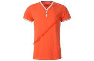 mens-y-neck-t-shirt-bright-orange-plain-vogue-sourcing-india